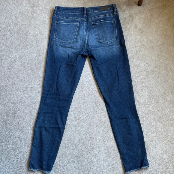 Articles Of Society Dark Blue Distressed Skinny Jeans - Picture 5 of 6